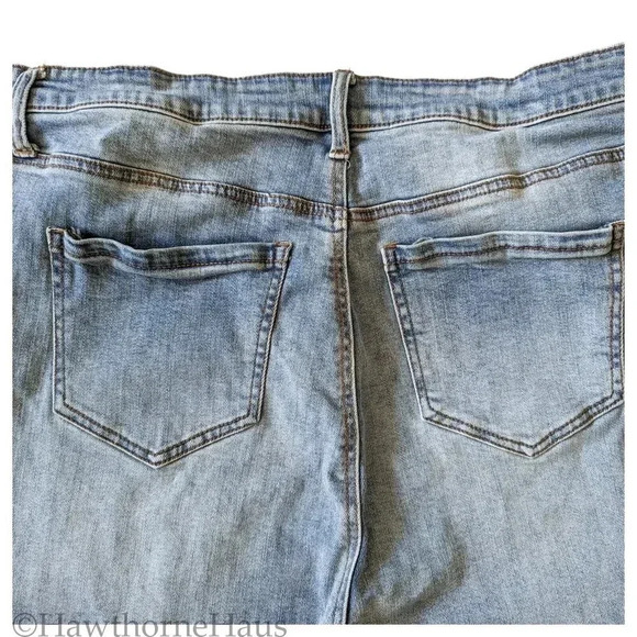 FASHION NOVA Gerrit Boyfriend Jeans Size 16 Blue Medium Wash Stretch Inseam 27" - Picture 6 of 10